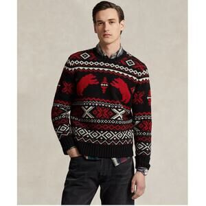 Polo Ralph Lauren  Men's Polar Bear Fair Isle Wool Sweater size M